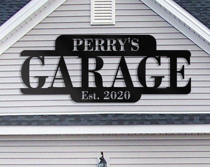 Large metal garage signs for dad's, Personalized garage signs for dad