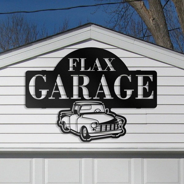 Personalisierte Garagenschilder, Metallgaragenschilder, große Metallgaragenschilder, Autogaragenschilder, Metallautoschilder für die Garage, Chevy Apache 57