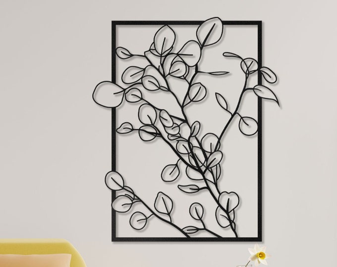 Metal tree wall art, Metal leaf wall art, Tree metal home decor, tree metal wall decor, Leaf metal wall art