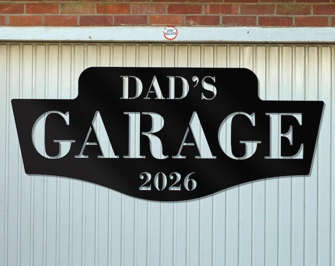 Dad’s Workshop garage sign, Custom metal garage sign, gift for dad's