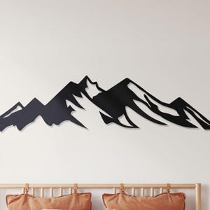 metal mountain wall art