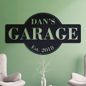 Personalized shed metal sign, Custom shed sign for workshop wall, Workshop shed sign metal plaque, modern shed decor personalized sign