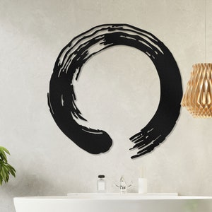 Enso circle, Enso circle symbol, Enso circle wall art, Yoga wall decor, Enso zen circle, Metal wall art, Enso metal wall decor, Ensō
