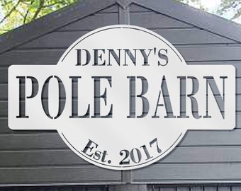 Pole barn sign, Metal pole barn sign, Barn signage, Barn metal sign, Custom barn sign, Metal barn signage, Metal farm sign, Custom farm sign