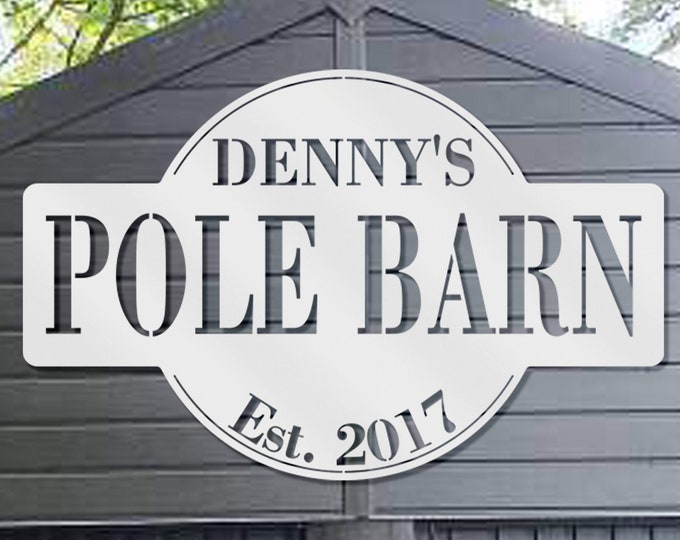 Pole barn sign, Metal pole barn sign, Barn signage, Barn metal sign, Custom barn sign, Metal barn signage, Metal farm sign, Custom farm sign