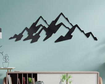 Metal mountain wall art, metal garden wall art, metal home decor wall art, metal art decor, outdoor metal decoration,