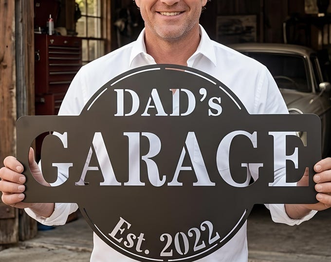 Custom Workshop Decor with Tool Design, Personalized Garage Wall Art, Mechanic Gift