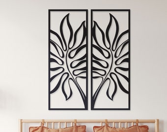 Palm Leaf wall art, Palm Leaf art, Palm Leaf decor, Tropical leaves metal wall decor, diningroom metal wall art, Tree metal wall art