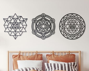 Sacred Geometry Wall Art, Flowers of Live, Metal Wall Art, Valentine's Day Gift, Metal Signs, Metal Wall Decor, Metal Wall Hanging,Free ship