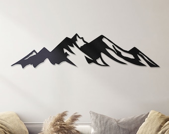 Nature Inspired Metal Wall Art, Modern Metal Mountain Wall Art,Contemporary Mountain Wall Art, Metal Mountain Wall Art Decor,Large Mountain