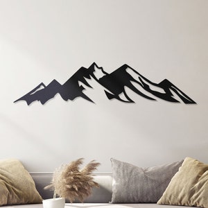 Nature Inspired Metal Wall Art, Modern Metal Mountain Wall Art,Contemporary Mountain Wall Art, Metal Mountain Wall Art Decor,Large Mountain