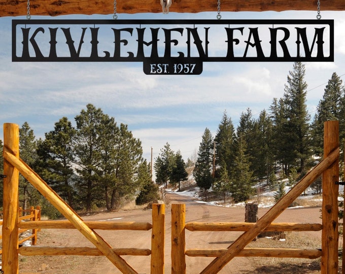 Large metal farm sign, Custom metal farm sign, huge metal farm sign, Personalized farm sign