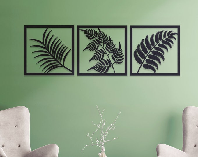 Metal leaf wall decor, Metal leaf decor, Metal leaf wall art,Gold leaf wall decor, Wall mounted drop leaf,Palm leaf wall art,Tropical leaves