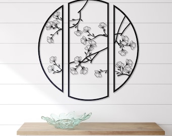 Ivy flower, Metal circle flower wall art,Bunch of flowers, Flowers wall decor, Metal flowers wall art, Home metal wall decoration, Metal art
