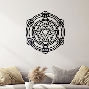 Metatron Cube,metal wall decor, Divine Triangle, Archangel Metatron, Chakra Healing, Metatron wall art, Metal metatron wall art