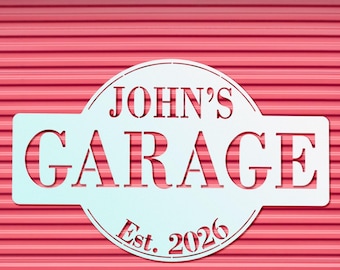 Dad’s Garage, Personalized metal garage sign, Gift for father