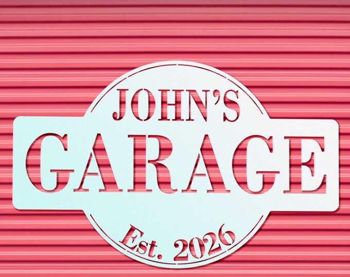 Dad’s Garage, Personalized metal garage sign, Gift for father
