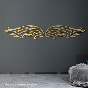 Angel metal wings, Metal angel wings wall decor, Black metal angel wings,Angel wings metal wall art,Bedroom metal wall art,Wings wall decor