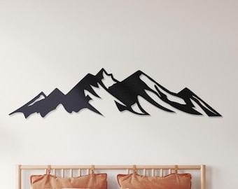 Metal Mountain wall decor,Metal wall art mountains,Mountain and forest metal wall art, iron mountain metal craft, Iron Mountain metal decor