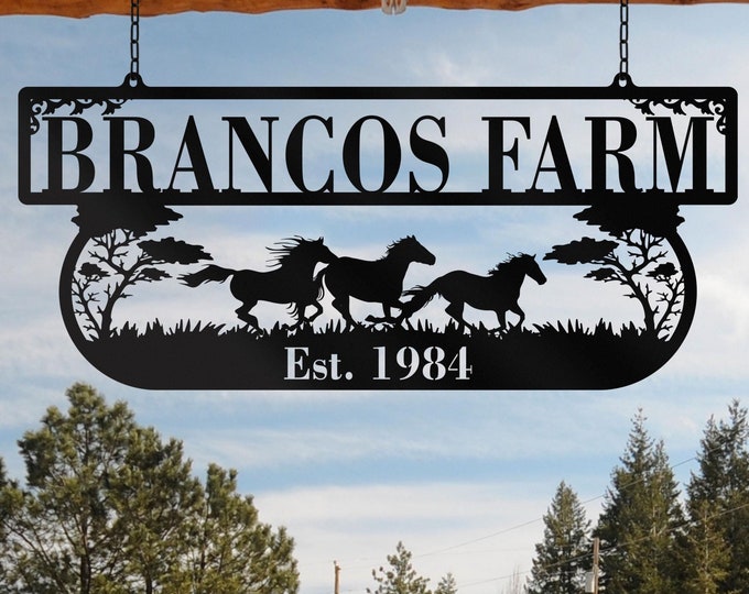 Custom metal farm sign, metal ranch sign, metal barn sign, personalized metal farm sign