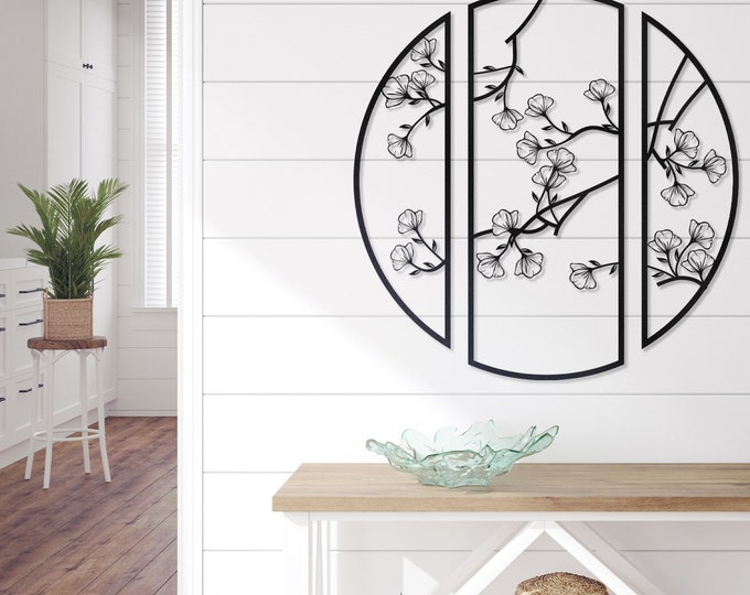 Ivy flower, Metal circle flower wall art,Bunch of flowers, Flowers wall decor, Metal flowers wall art, Home metal wall decoration, Metal art