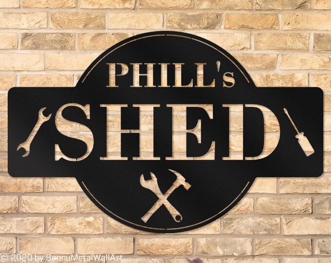 She shed signs, Signs for the shed, She shed metal sign, Funny she shed signs, Personalised she shed signs