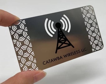 Matte Stainless Steel business card engraving, Laser cut metal business cards, Letal digital business card, Matte metal business card