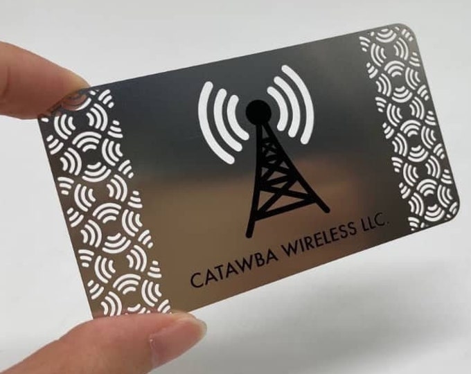 Matte Stainless Steel business card engraving, Laser cut metal business cards, Letal digital business card, Matte metal business card