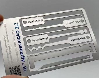 Cut Stainless Steel Metal Business Card – Custom Laser Cut & Engraved – Premium Modern Design