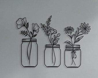 Metal flower wall art, Metal flower wall decor