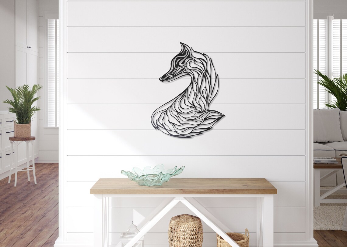 Metal Fox Wall Art Metal Fox Wall Decor Fox Wall Art Fox Etsy
