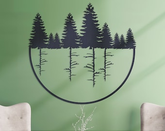 Metal tree wall art, Metal christmas tree, Tree of life metal wall art,Pine tree metal wall decor,Tree wall art metal,Bedroom metal wall art