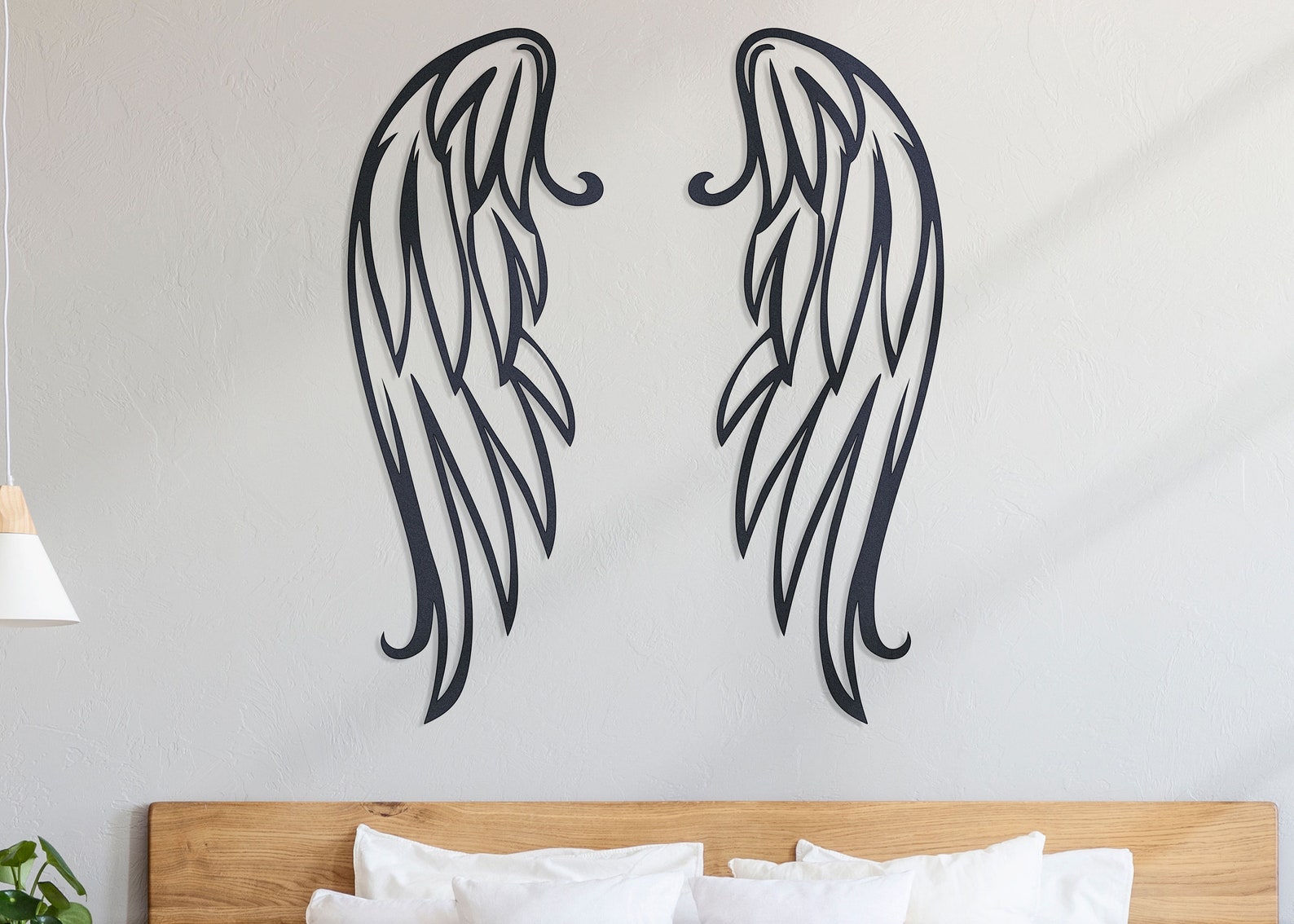 Metal Angel Wings Wall Decor Angel Metal Wingsblack Metal Etsy