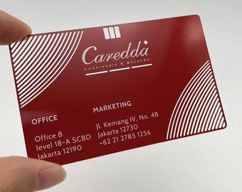 Custom Laser Cut Metal Business Card, Stainless metal custom metal business card, Unique Metal Business Card, Cutout Stainless  metal card