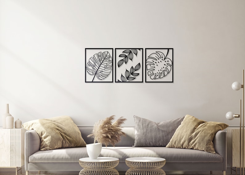 Metal Flower Wall Art Flower Petals Metal Wall Decor Leaf 3 Etsy