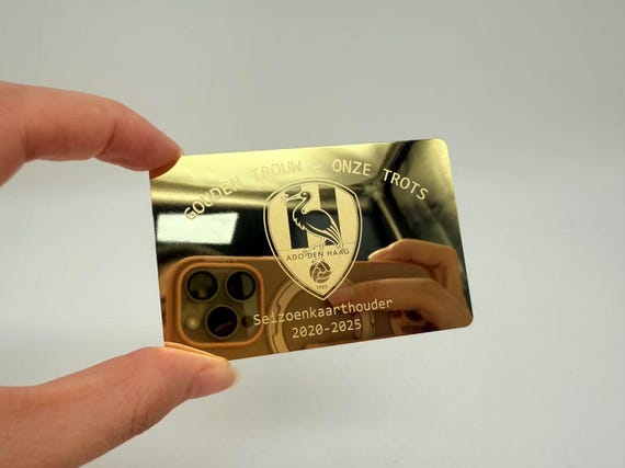 Custom Gold Metal Membership Card: Personalized VIP Sports Club