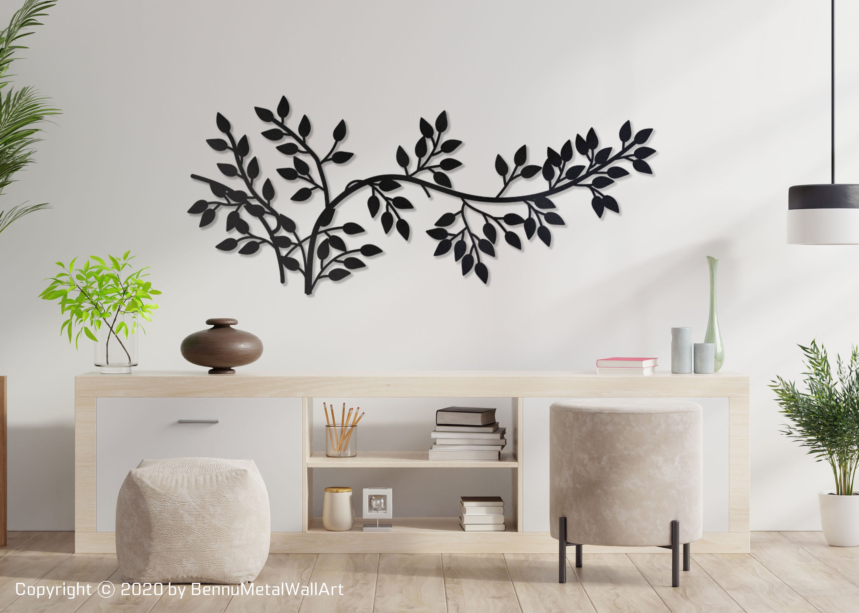 Metal Tree Wall Art Ivy Tree Tree Branch Wall Decor Black Etsy Canada