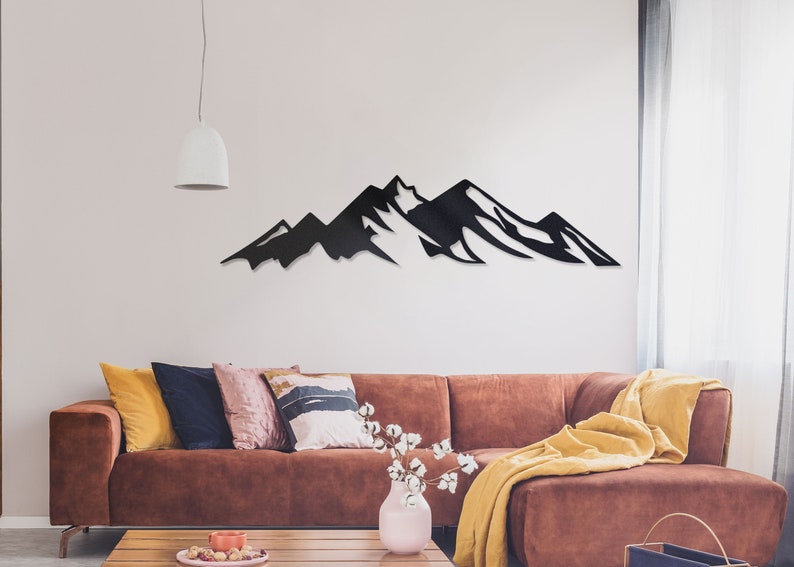 custom metal mountain wall art