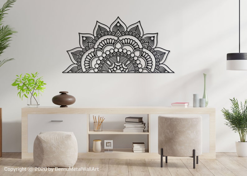 Mandala Large Metal Wall Artmandala Wall Decor XL Metal Etsy