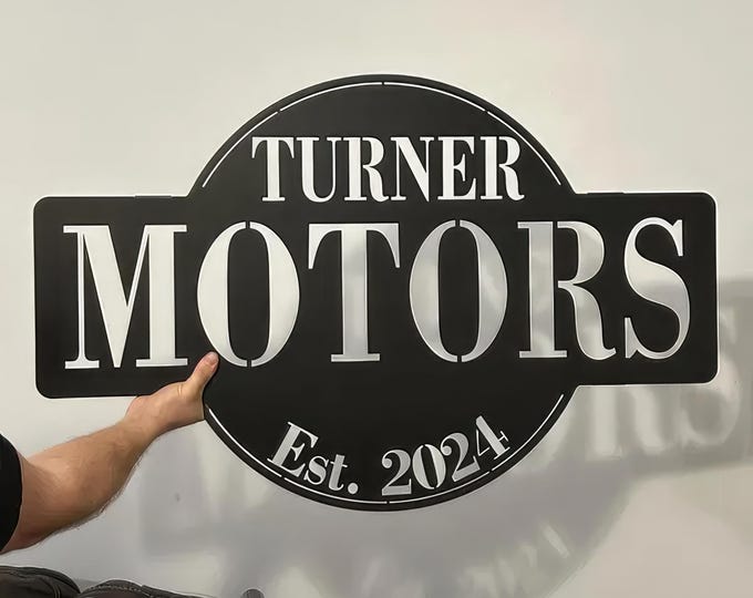 Personalized Metal Garage Sign – Custom Aluminum Shop Sign, Durable Outdoor Wall Decor, Gift for Dad or Mechanic