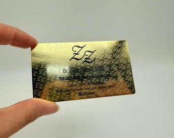 Custom Gold Metal Business Cards: Stainless Steel Personalized Visiting Card