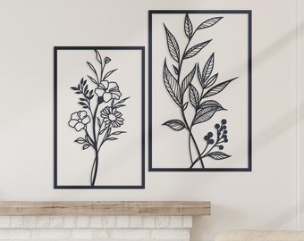 Metal flower design, Flower petals metal wall art, Double leaf metal wall decor, Home metal wall decor, Garden metal wall flower art