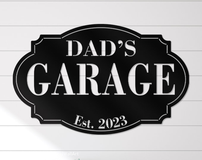 Custom Family Name Garage Signs, Customized Aluminum Signs for Garage Doors, Durable Aluminum Cutout Signs, Personalized Aluminum Signs