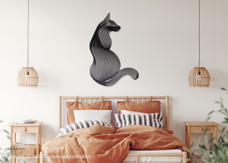 Cat Metal Decor for Home Cat Wall Art Cat Wall Decor Cat Etsy