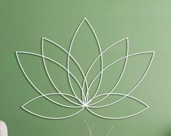 Lotus metal wall art, Metal lotus wall art,  Gold lotus decor, lotus flower metal wall art