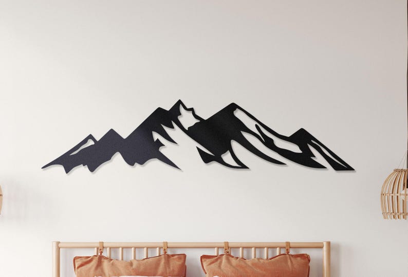 metal mountain wall art