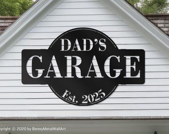 Personalized garage sign, Garage decor, Custom garage sign, Metal sign for garage, Gift for dad, Gift for him, LARGE Aluminum garage sign