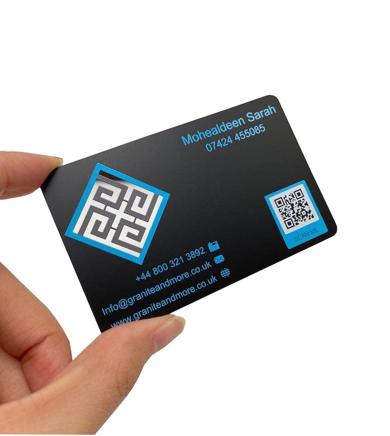 Matt Black Metal Business Cards Custom Business Cards Chrome Etsy Canada