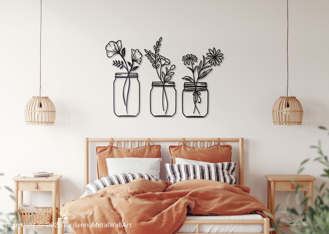 Metal Flower Wall Art,black Flower Metal Wall Art,large Metal Flower Wall Art Decor,bedroom Wall