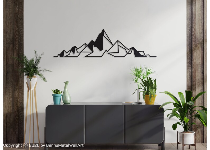 Metal Mountain Wall Decor Mountain Homes Decor Metal Etsy
